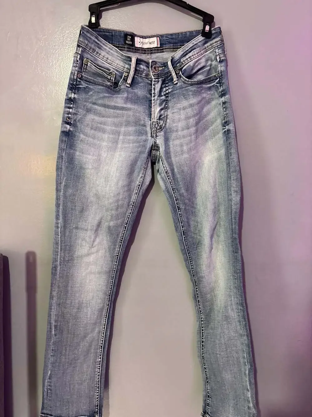 Departwest Trouper Taper Stretch Jeans Light Wash 29W 30S